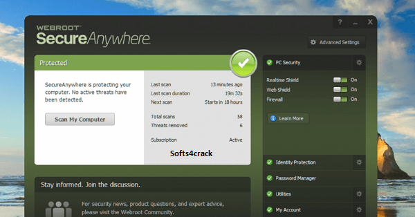 Webroot SecureAnywhere Antivirus Key Free Download [2022]